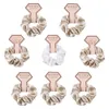 Crown Cover Card Party Favor Crystal Satin Large Scrunchie Wedding Party Gift Fashion Solid Color Set Hair Rope new