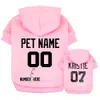 Dog Apparel Custom Hoodies Large Clothes Personalized Pet Name Clothing French Bulldog for Small Medium s XS-6XL 221202