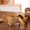 Food Savers Storage Containers Vintage pot bevatten Sugar Bowl met lepel en dek af van glazen smaakstam Sugar Bowl Keuken Leveringen Creative Metal Western 221202