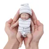 Dolls 6inch 15 cm Mini Reborn Baby Girl Full Body Silicone Realistisch kunstmatig zacht speelgoed met geworteld haardruppel 221201