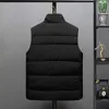 Gilets pour hommes automne hiver gilet pour hommes décontracté fermeture éclair chaud col montant coton rembourré vestes sans manches avec de grandes poches 221202