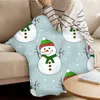 Blankets Christmas Cartoon Throw Blanket Snowman Pattern Fashionable Bedspread Fleece