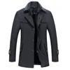 Mélange de laine masculine Man Classic Fashion Trench Coat Vestes Malelong Slim Fit Overcoat Warwear Windbreaker 221201