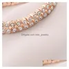 J￳ias de moda da cadeia Bracelet de linha de linha dupla de linha de pulseira de shinstone Drop entrega dhj5z