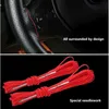 Braid On steering-wheel Car Steering Wheel Cover With Needles and Thread Soft Artificial leather 38cm Car Accessories