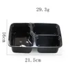 Lunch Boxes 10PCS Meal Prep Portable Bento Box Plastic Riutilizzabile 3 Scomparti Lunch Box Contenitore per alimenti con coperchio Stoviglie per microonde 221202