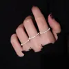 Pierres minuscules délicats Bling Bling anneaux pour femmes à la mode Chic quotidien rencontres femmes empilable anneau bijoux de mode