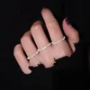 Anillos ostentosos pequeños y delicados con piedras para mujer, anillo apilable a la moda para citas diarias, joyería para mujer