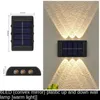Garden Decorations Outdoor Solar Light Led Waterproof Decoration Wall Lamp för staket Porch Country Balcony House Street Lighting 221202