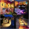 Solar Garden Lights Ground Lawn Outdoor RGB 7 Kolory Zmienne wodoodporne oświetlenie lampy dekoracyjnej 8 LED dla YA DHU1E