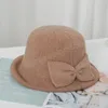 Sombrero de cubo de piel de conejo Artificial para mujer, sombrero de pescador grueso cálido para otoño e invierno, sombreros de lavabo de felpa de Panamá