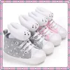 First Walkers Baby Canvas scarpe per bambini sneakers stivali da ragazza bottona di cotone soft sola walker antisplip culib infant infantile