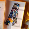 Nuevas señoras bufanda de seda bufanda de diseñador bolso de moda scraves plaid gradiente letra diadema tamaño 6x120cm