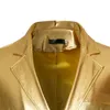 Męskie garnitury Blazery błyszczące złote 2 sztuki Blazerpants Ternno Masculino Fashion Party DJ Club sukienka Tuxedo Suit Men Stage Singer Ubrania 221201