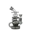 Beaker Bong Recycler Dab Rig Narghilè Tubi per fumare in vetro Bong ad acqua Accessori per fumatori Shisha con giunto da 14 mm