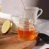 Récipients de stockage d'aliments X30 Mini pot de miel en verre Capacité de 25 ml Pot en verre de miel de poids de 1 oz avec couvercles en métal Beaux pots de miel pour cadeaux de fête de mariage 221202
