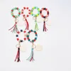 Wholesale New Christmas Tree Silicone Beaded Bracelet South Korea Velvet Tassel Key Chain Women's Multicolor Option