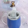 Sippy Cup 10oz kinderwaterfles roestvrijstalen tuimelaar met handvaarvacu￼m ge￯soleerde lekbestendige reisbekers babyfles baap gratis