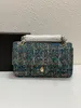 2022 Luxuskette Mode 2021 Plaid Blumenmarke Brieftet Vintage Damen Braune Lederhandtaschen -Designer -Umhängetasche mit Schachtel
