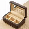 Bolsas de jóias Travel Mini Wood Wood Packing Case Ring Ring Stud Brinchand Mull Men Men exibem Box Vintage Presente para ela