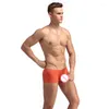 Caleçon Sexy Hommes Pénis Sous-Vêtements Mâle Cool Éléphant Nez Grande Poche Boxer Culotte Gay Hommes Calcinha Haute Qualité