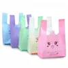 Opakowanie prezentów 100pcs/działka supermarket Zakupy plastikowe torby materiatowe torby kosmetyczne torby opakowania 221202