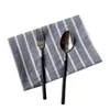 Table Napkin 5pcs/lot Cotton Stripe Grid Napkins Home Kitchen Tea Towel Absorbent Dish Cleaning Towels