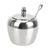 Food Savers Storage Containers Appel Sugar Bowl met deksel en lepel roestvrijstalen kruiderijpot TABLEWARE Keukenaccessoires 221202