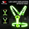 Cykelbelysningar West Cykling Safety Reflective Vest LED Running Light USB Charge Justerbar Cycling Night Warning Work Sports 221201