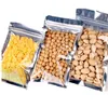 100 pcs/lot emballage sac en plastique stockage des aliments sacs refermables pochette anti-odeur pochettes en aluminium 18 tailles