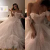 Vestidos de noiva glamourosos de linha, namorada d capriche de flor sem costas lantejoulas de tule tulle piso personalizado feito plus size vestido de noiva vestidos de novia