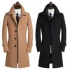 Men's Wool Blends S9XL fashion Korean version men's Woolen coat casual wear plus size Warm windcoat 221201