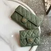 Sac de conception de luxe Boutique en gros et au détail 2023 Nouveau portefeuille long en cuir de vachette Caviar Petit sac à main parfumé Sangle de chaîne Bandoulière en cuir pour femmes