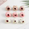 Decorative Flowers 50/100Pcs Artificial Silk Tea Roses Bud Diy Gifts Candy Box Christmas Home Decorations Garden Wedding Holiday Supplies