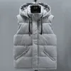 Men's Vests Plus Size S8XL Autumn Winter Men Thick Vest Hooded Brand Cotton Padded Sleeveless Jackets Man Warm Men's Clothing 221202