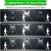 Trädgårdsdekorationer 100 LED IP65 Solar Light Outdoor Lamp Pir Motion Sensor Wall Waterproof Powered Sunlight For Decoration 221202