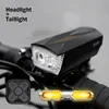 Fahrradbeleuchtung Smart Set Hinten Vorne USB Aufladbare Fahrradlampe Taschenlampe Radfahren Laterne MTB Zubehör Led Schwanz Helm 221201