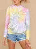 Women's Hoodies Sweatshirts Women Tie Dye Hoodie Autumn Long Sleeve Oversize Ladies Pullovers Casual Loose Pocket Hooded Shirt Streetwear 221201