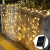 Gartendekorationen Solar-Lichterkette Fee wasserdichte Außenlampe 571222M 6V Girlande für Weihnachten Weihnachten Urlaub Party Heimdekoration 221202