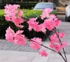 人工桜の花の花飾り白いピンクの赤い赤い紫色の結婚式DIY装飾FY3850 P1202のために1 m/pcs