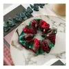 Haar rubberen bands ins kerst dames haar scrunchies rode meisjes schattige kinderen haarbanden banden accessoires voor hoofdbands drop levering je dhfjk