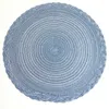 Table Mats Set Of 4 13 Inch Round Cotton Placemats Non Slip Heat Insulation Braided For Dinner Parties BBQs 38cm Plate Charger