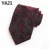 Bow Ties Jbersee Men's Tie 8 cm Jacquard tkanin męskie Paisley krawat ślubny Formalny biznes Slim Gravatas LD8061