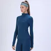 フーディーヨガのルルスウェアスウェットシャツジャケット女性デザイナースポーツジャケットコートフィットネスフーディススキューバスチュージング長い服の動き78