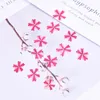 Fleurs décoratives 12pcs / sac Beauté Cerise Fleur Séchée En Relief Pressé Saint Valentin À La Main Cadeau Bricolage Colle En Plastique Téléphone Cas Matériel