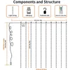Строки Умные светодиодные занавесные светильники рождественские украшения