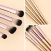 4 PCS Profissional Blending Eyeshadow Brushes com tubo de alumínio de fibra BASF e bétula