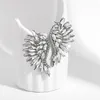 2022 NEW Angel Wings Full Rhinestone Pendant رائعة مبالغ فيها بأقراط كبيرة لامعة من المجوهرات النسائية الأزياء