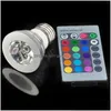 스포트라이트 RGB LED 스팟 라이트 E27 GU10 MR16 알루미늄 스포트라이트 실내 원격 제어 크리스마스 장식 램프 AC85265V 드롭 DHPBG