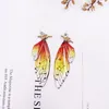 Dangle Earrings Minar Delicate Gradient Color Butterfly Simulation Wing For Women Creative Rhinestone Party Jewelry Accessories